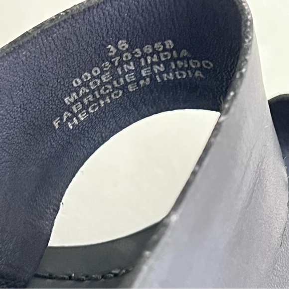 Free People Sandals Leather Loop‎ Toe Black Wash Slide Abilene EU 36 - Picture 10 of 14